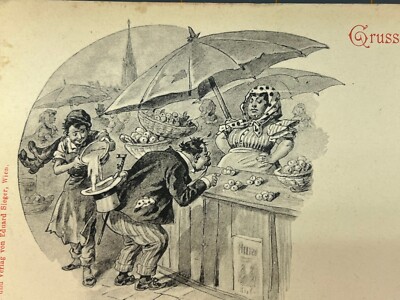 人形　GRUSS aus　Wien Postcard Gruss aus Wein! (German Greetings from Vienna) Gentleman
