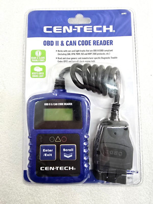 Cen-Tech OBD II & CAN Code Reader: Read & Clear Diagnostic Trouble Codes #64981
