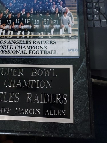 1983 Super Bowl Champion Raiders 12x15 Plaque with 8x10 Picture & Engraved Plate - Picture 4 of 8