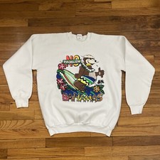 90  s Vintage Bahamas No Problem Surfing Crewneck Sweatshirt Size XL Used VTG