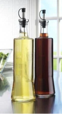 Home Essentials & Beyond Glass Oil and Vinegar Cruet Dispenser 20oz, Set of 2