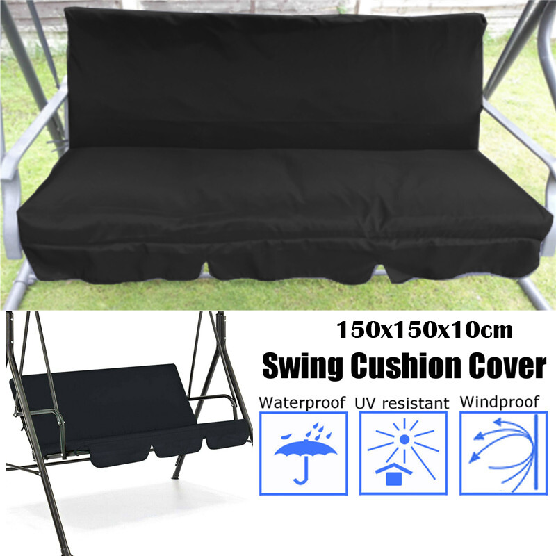 3 Seater Outdoor Waterproof Garden Swing Cushion Replacement Swing Seat
