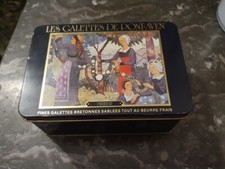 Boite À  Gâteaux Métal-Les Galettes De Pont-Aven -  Toile P. Serrurier 1900- 