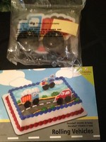 Decopac Rolling Vehicles Cake Topper Decorating Kit Birthday Car Airplane Decopac Rolling Vehicles Cake Topper Decorating Kit Birthday Car Airplane