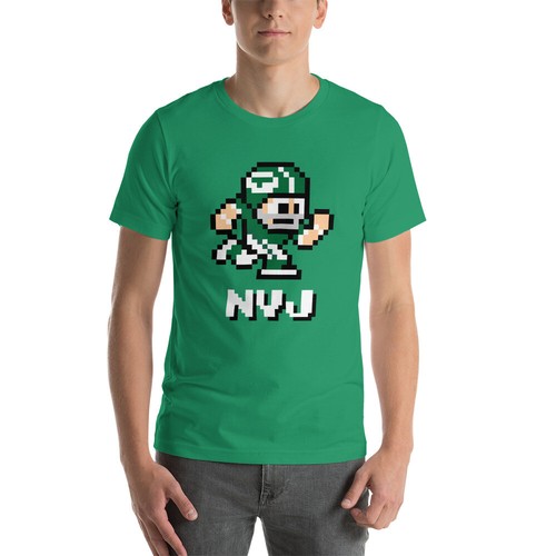 Camiseta New York Jets NY NES jugador de fútbol americano 8 bits Tecmo Super Bowl Nintendo - Imagen 7 de 9