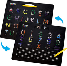 Double-Sided Magnetic Drawing Board Alphabet  Number, 2-In-1 ABC A-Z Letter Low