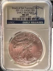 2011 (S) $1 AMERICAN SILVER EAGLE NGC MS69 STRUCK AT SAN FRANCISCO EARLY RELEASE