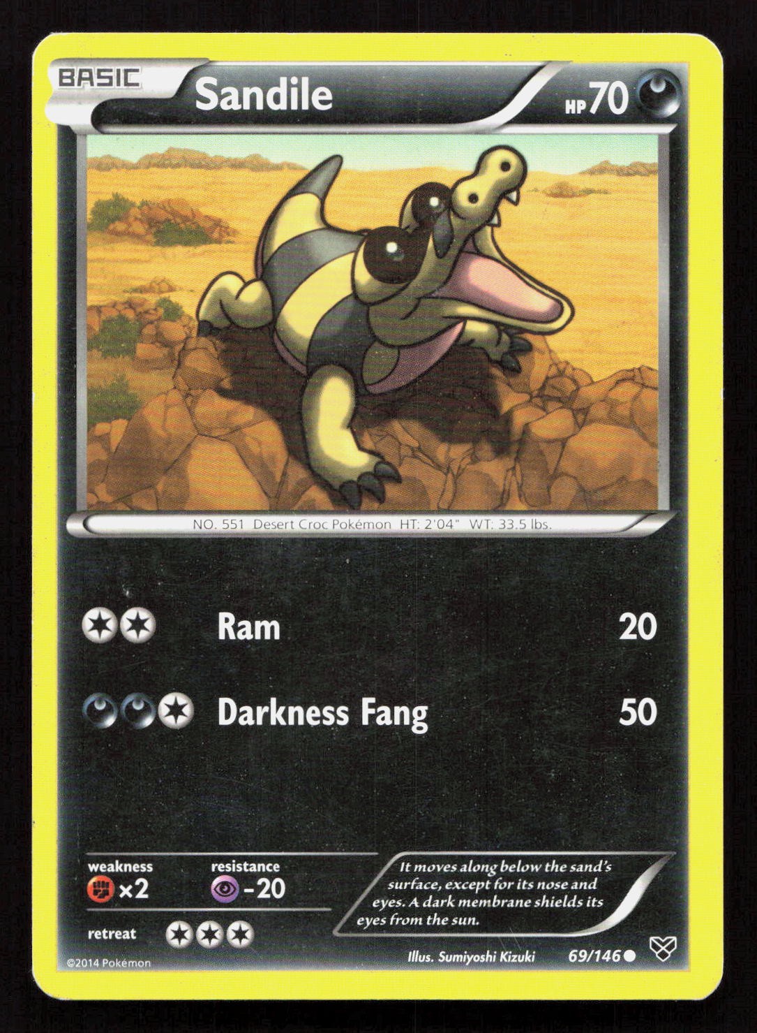 SANDILE 69/146 Pokemon XY BASE SET