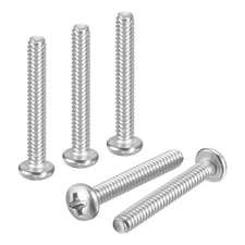 #6-32x1" Pan Head Machine Screws - 50pcs - 304 Stainless Steel -Silver