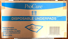 ProCure Disposable underpads 23x36 3 Bags x 50 Pads Each. SEALED BOX