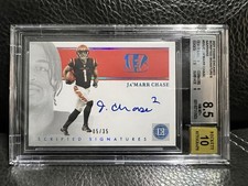 05/35 2021 Panini Encased Scripted Signatures Sapphire Ja’Marr Chase Auto Rookie