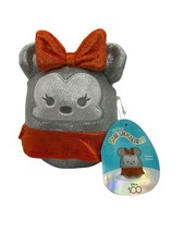 Squishmallow Minnie Mouse Kellytoy 6" Plush Disney 100 Silver Glittery Red