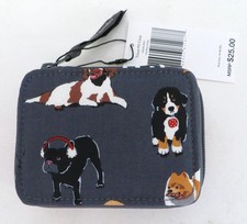 New NWT Vera Bradley Holiday Dogs Puppies Puppy Travel Pill Box Container Case