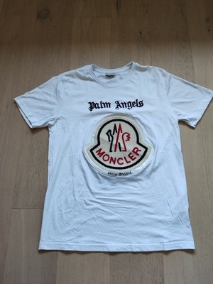 Moncler x Palm Angels T-Shirt XXL weiß mit großem Patch, sehr guter Zustand