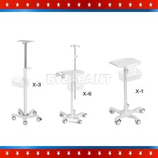 Medical Mobile Rolling Cart for Ultrasound Imaging Scanner Trolley Cart Basket
