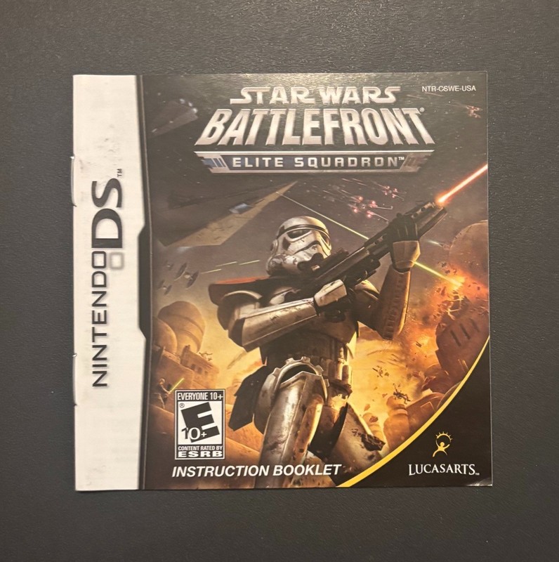 Star Wars Battlefront Elite Squadron Nintendo DS - Manual Only - NO GAME