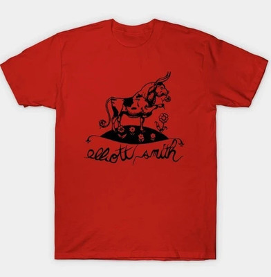 Elliott Smith the Bull Reprint Red T Shirt Full Size S-5XL