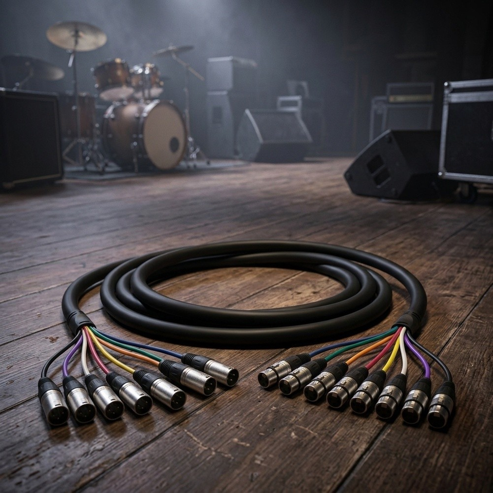 Snake Baskit XLR Snake Cable 4 Channel Male to Female for Amplifiers and Microphones ...
