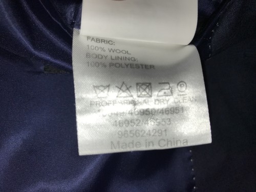DKNY - Slim Fit 3 Piece Plain BLUE WOOL SUIT - 40 Reg - W34 L30 - GORGEOUS - Picture 14 of 15