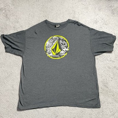Volcom Men's Gray Stone Stereotyped Surf Skate Beach T Shirt XXL