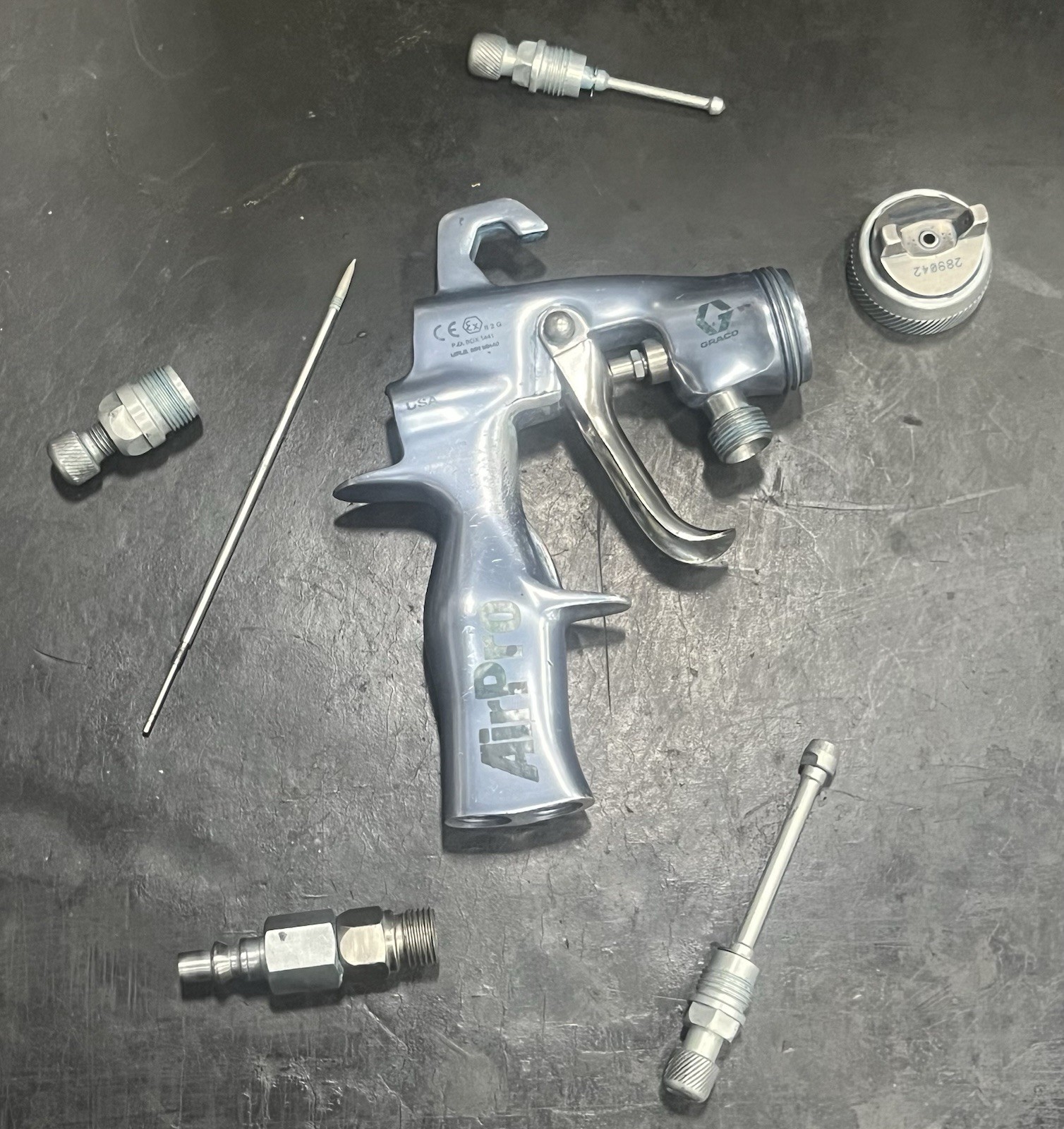 3 Graco AirPro Pressure Fed Conventional Spray Guns