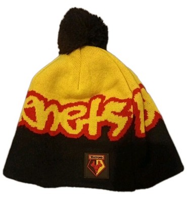 Watford FC Herren Beanie One Size schwarz Strickmütze Fußball Fan