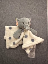 Kik Ergee Schmusetuch Schnuffeltuch Kuscheltuch Elefant grau weiß Punkte neuw.