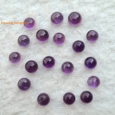 Natural Purple Amethyst Round Cabochon 3mm to 20mm Loose Gemstone