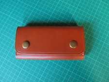 New handmade tan leather fly wallet 6" x 3"