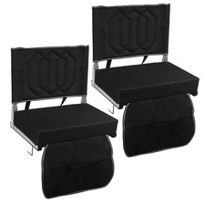 Portable Folding Stadium Chair with Back Support, Wide Cushion Thick Paddin...