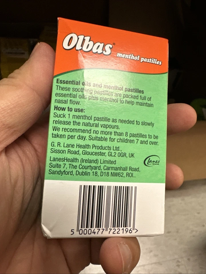 4 x Pastillas Olbas Aceite Mentol 45g - PACK DE 5 Foto 3 de 4