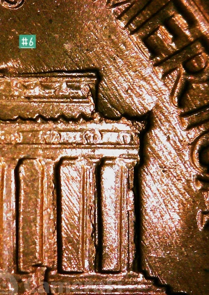 1960 D LINCOLN CENT. 9 PIECE PROGRESSION OF IDB Caused By Wicked Die Clashes.  - Image 4 of 4