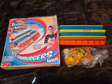 Burger Mania Sizzling Build-A-Burger Game Fast-Paced Conveyor Belt-TESTED WORKS