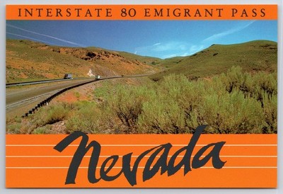 Vintage Interstate 80 Emigrant Pass Nevada Photochrome Postcard
