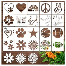 20 Pieces Stencil for Painting, Love Peace Sign Stencil 20pcs peace love