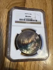 1879 S $1🌈RAINBOW TONED Morgan Dollar NGC MS-64STAR; GORGEOUS🌈Natural Mint Bag