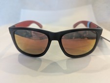 Foster Grant Advanced Comfort Black w Orange Mirror Sunglasses 100 UVA/UVB