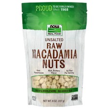 Real Food, Raw Macadamia Nuts, Unsalted, 8 oz 227 g