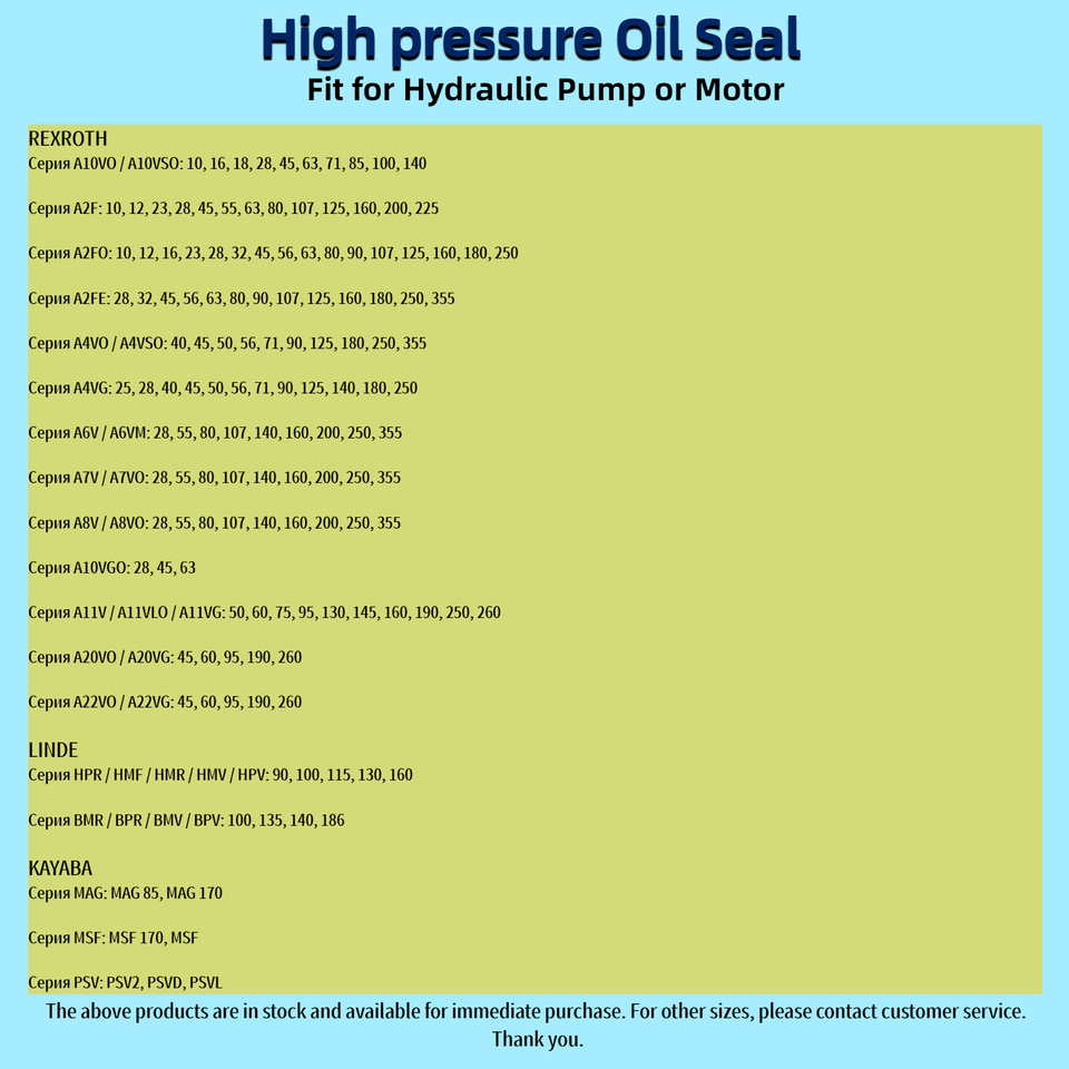 Shaft Oil Seal 25x38x6.5 TCV For SE09226, 5000604 Hydraulic Pump or ...