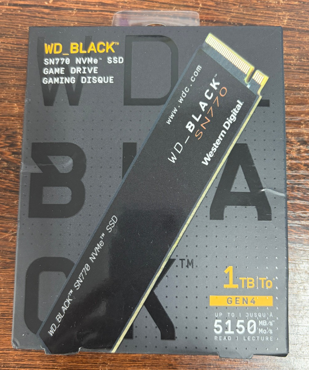 【新品未開封】WD BLACK SN770 M.2 2280 1TB New WD BLACK 1TB SN770 NVMe Gen4 PCIe M.2 2280 5150 MB/s Internal