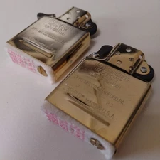 ZIPPO Gold Inside Lighter Refill Units Set of 2 New Unused
