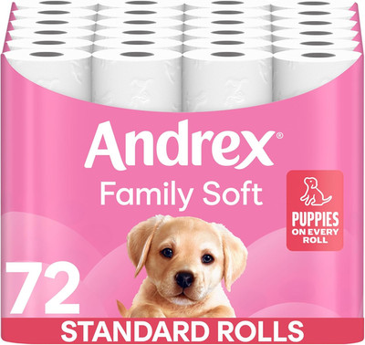 Andrex Gentle Clean Toilet Rolls - 72 Toilet Roll Pack - Bulk Buy Toilet Rolls