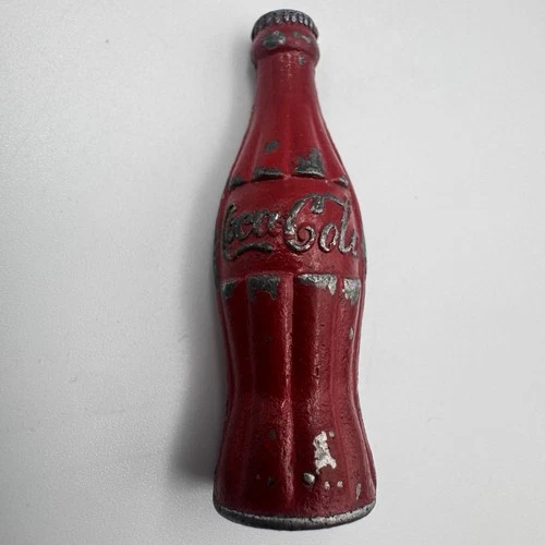 Vintage 1930s Red Coca-Cola Bottle DieCast Metal Pencil Sharpener 2"