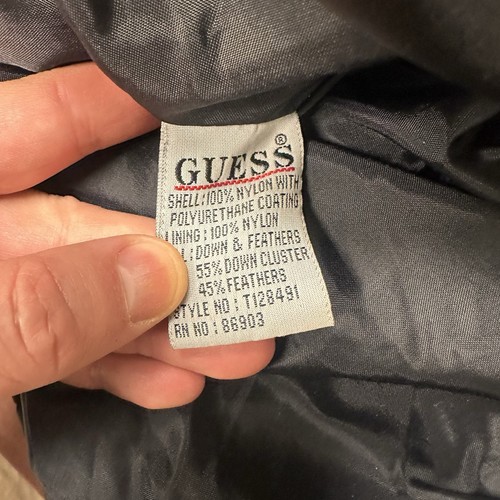 Guess Down Puffer Coat Women's Size XL Black Parka Nylon Winter Outdoor - Picture 4 of 7