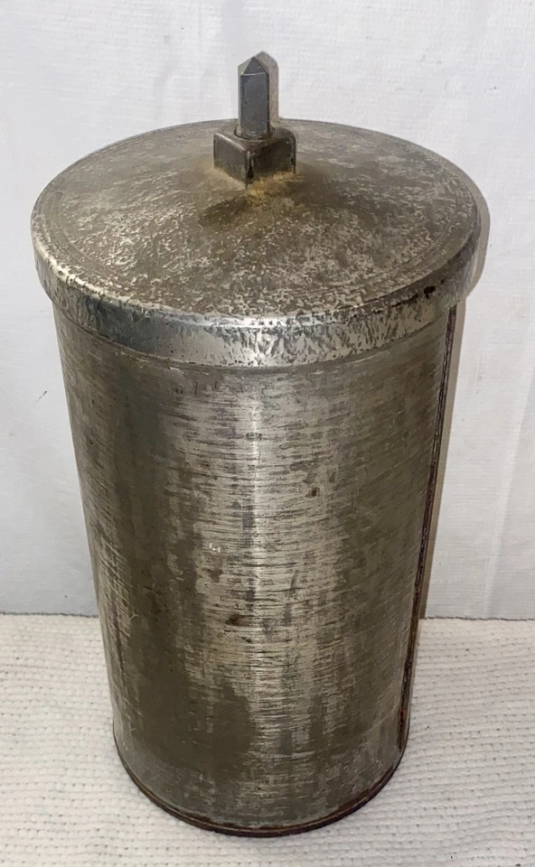 BARRA DE MANO VINTAGE BLANCA MONTAN HELADERA BOTE, TAPA Y PALETA 13"x7" Foto 2 de 4