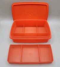 Tupperware Tuppercraft Stow-N-Go Sewing Craft Tackle Box Organizer 767 Coral