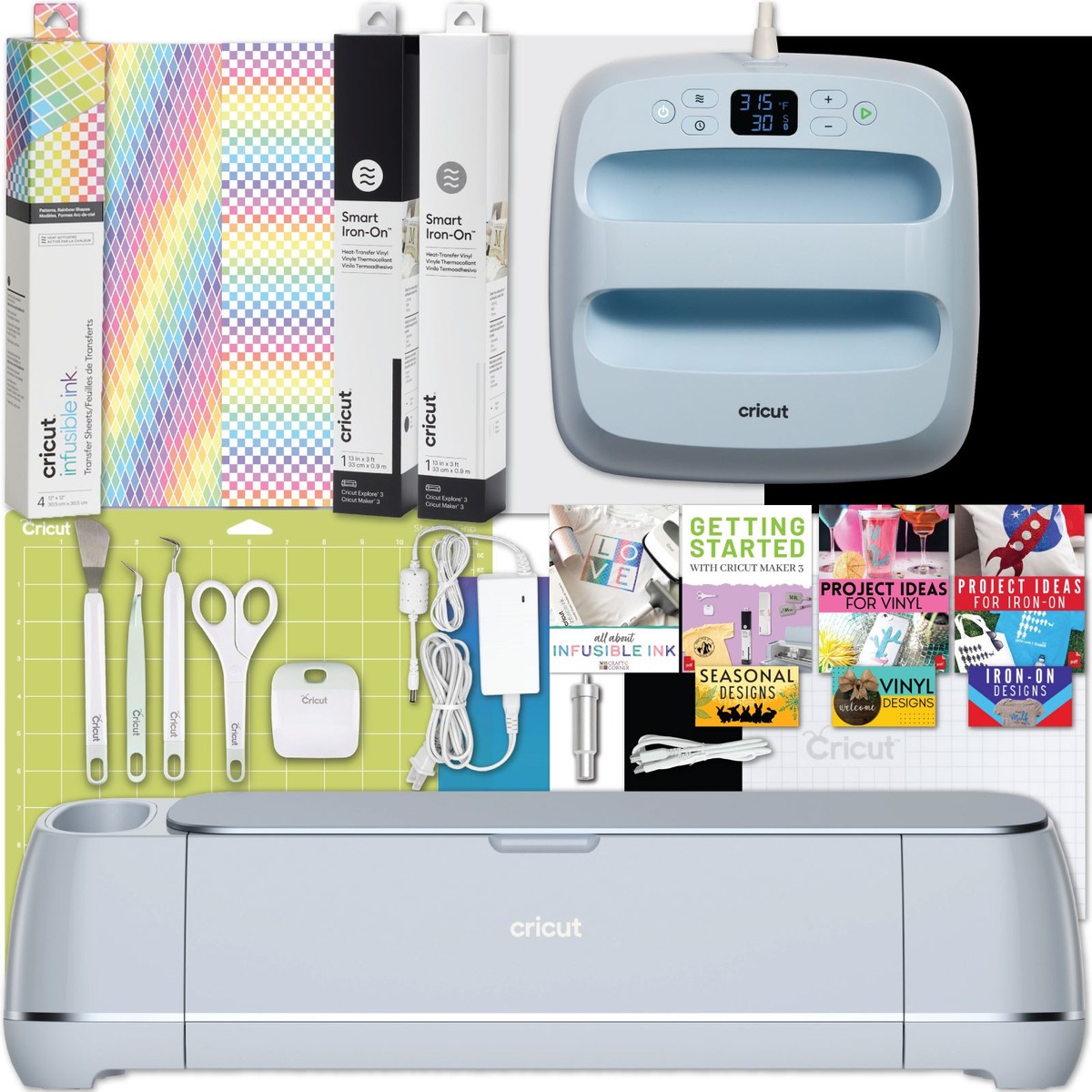 Cricut Maker 3 & EasyPress 3 Bundle - Cutting Machine Heat Press