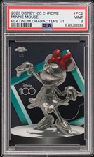 2023 Topps Chrome Disney 100 Minnie Mouse Platinum Characters 1/1 PSA 9 #PC2