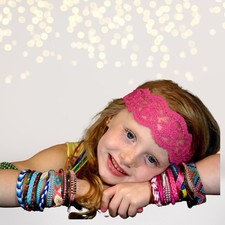 Pink, Lime and Orange Lace BOHO Headbands