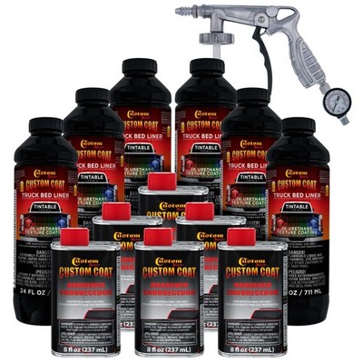 Bed Liner CUSTOM COAT TINTABLE 6-L Urethane Spray-On Truck Kit w/FREE Spray Gun